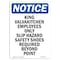 Signmission OSHA, Kitchen Employees Slip Hazard, 24in X 18in Alum, 18" W, 24" H, Portrait, OS-NS-A-1824-V-13905 OS-NS-A-1824-V-13905 - alternate 1